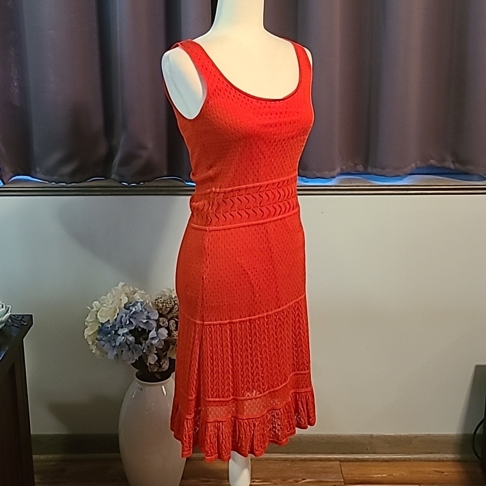 Elle NWT Crocheted Red Dress - Ladies Small